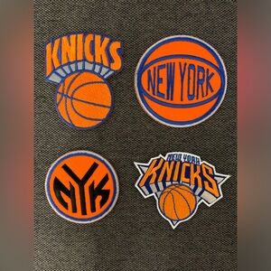 NEW YORK KNICKS SET OF 4 EMBROIDERED IRON ON  PATCHES—BRAND NEW!!
